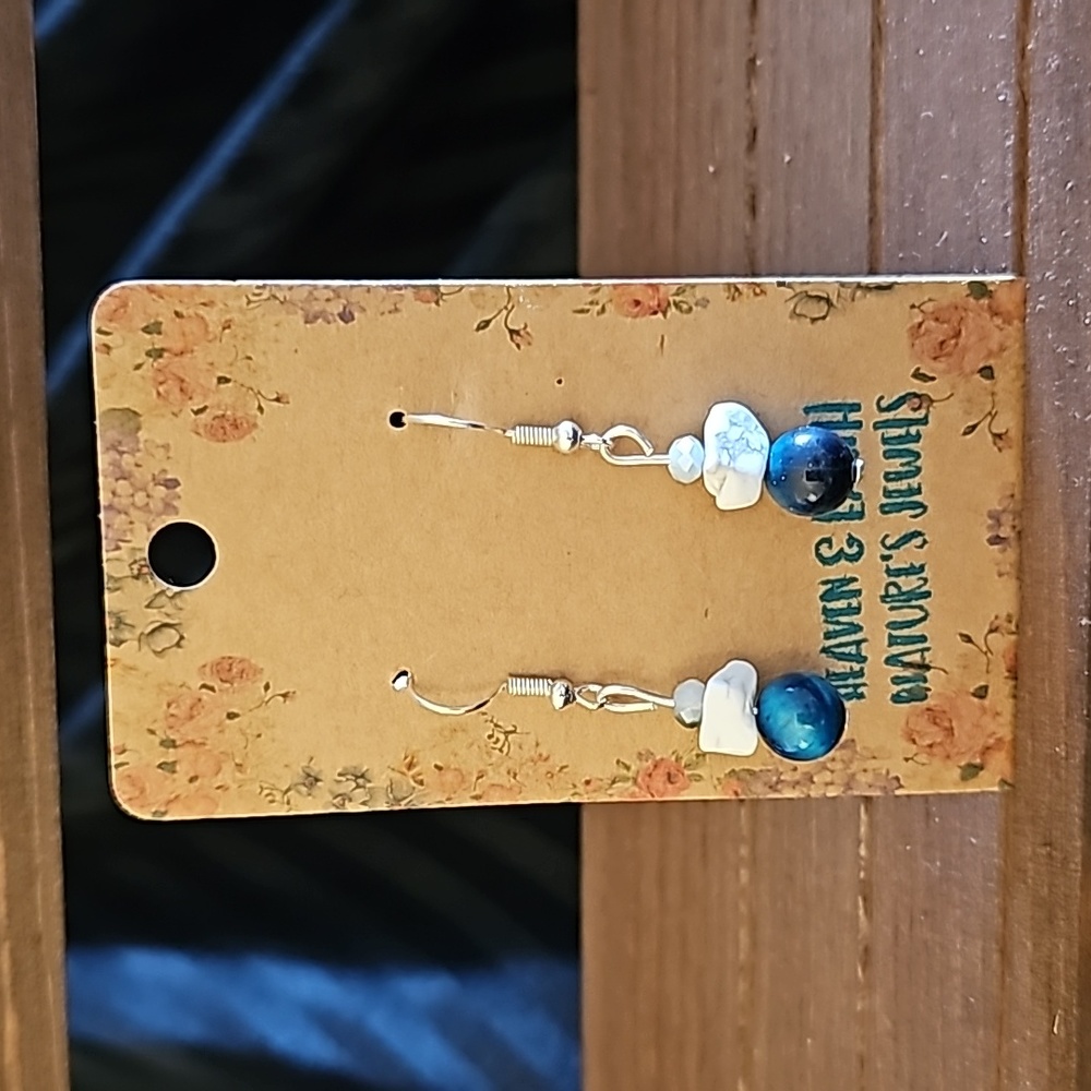 Mlb natural stones earrings